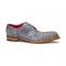 Fennix Italy "Hugo" Grey Genuine Crocodile Lace-Up Dress Shoes.